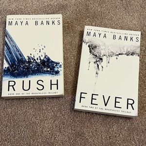 Set of Maya Banks books. Paperback. Book 1 and 2 from the “Breathless Trilogy.”